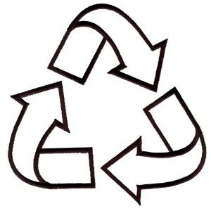 Picture of Recycle Symbol Outline Machine Embroidery Design
