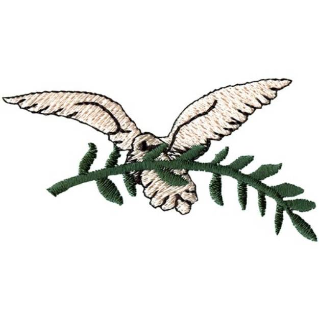 Picture of Dove with Branch Machine Embroidery Design