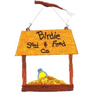 Picture of Bird Feeder Machine Embroidery Design