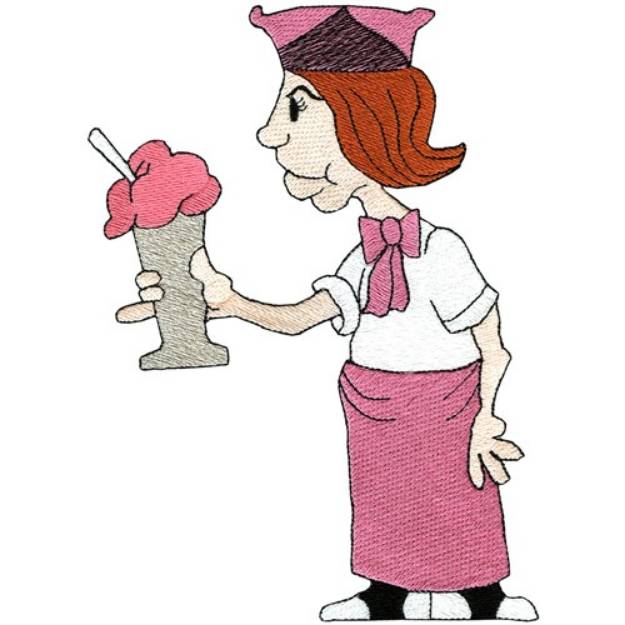Picture of Waitress Machine Embroidery Design