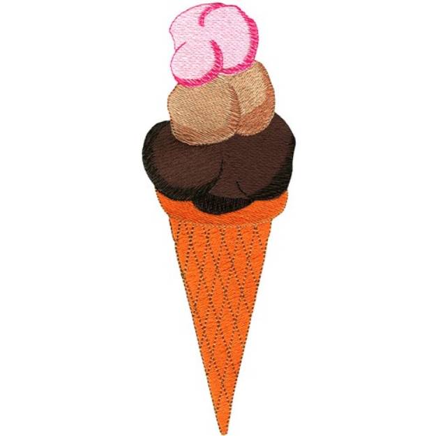 Picture of Ice cream cone Machine Embroidery Design