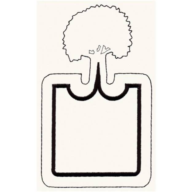 Picture of Tree Outline Frame Machine Embroidery Design