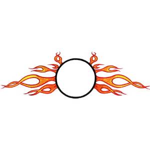 Picture of Circle with flames Machine Embroidery Design