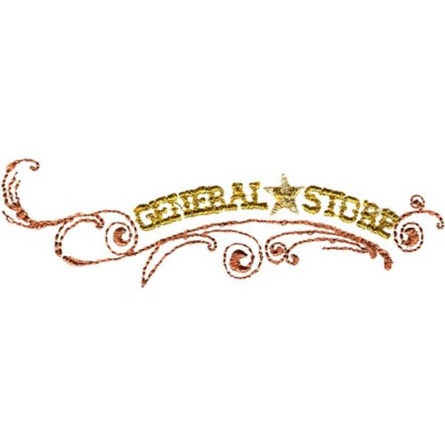 Picture of General Store Logo Machine Embroidery Design