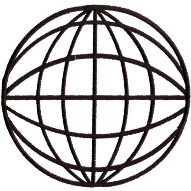 Picture of Logo Globe Machine Embroidery Design