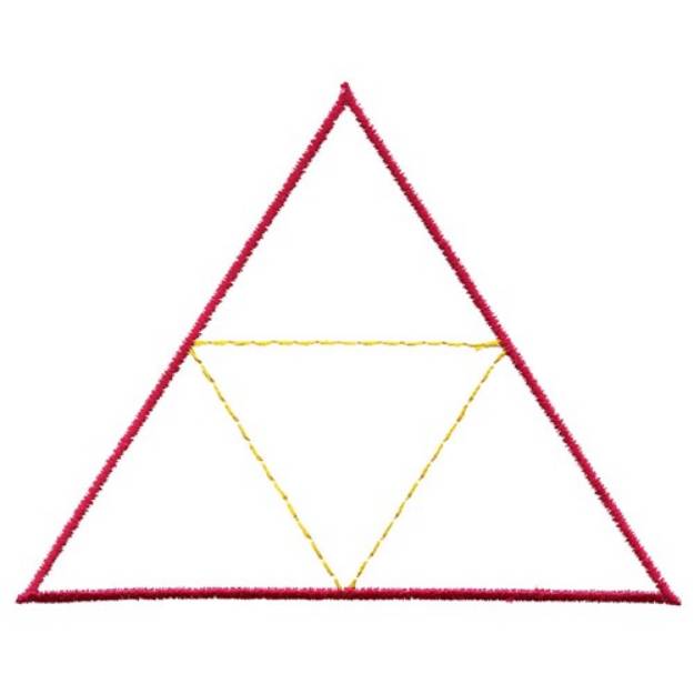 Picture of Double Triangle Outline Machine Embroidery Design