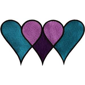 Picture of Triple hearts Machine Embroidery Design