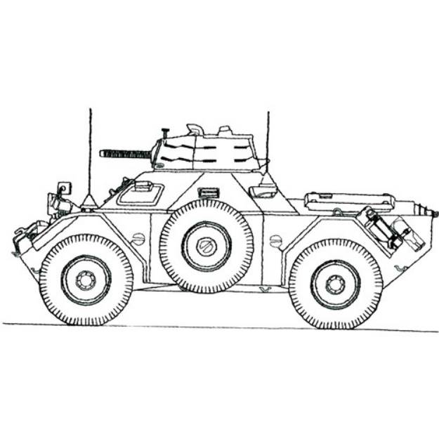 Picture of Ferret Armoured Car Machine Embroidery Design