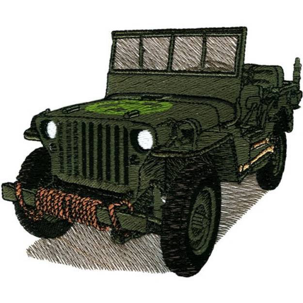 Picture of Military jeep Machine Embroidery Design