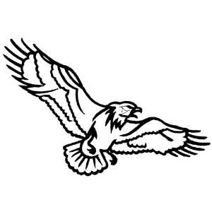 Picture of Eagles Outline Machine Embroidery Design