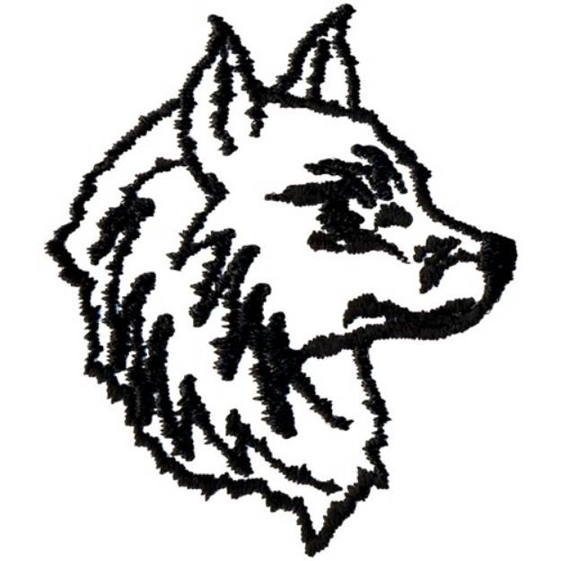 Picture of Wolf Mascot Machine Embroidery Design