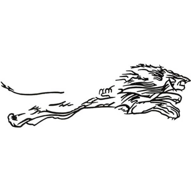 Picture of Lions Outline Machine Embroidery Design