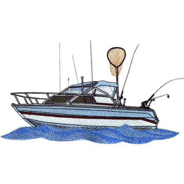 Picture of Fishing Boat Machine Embroidery Design