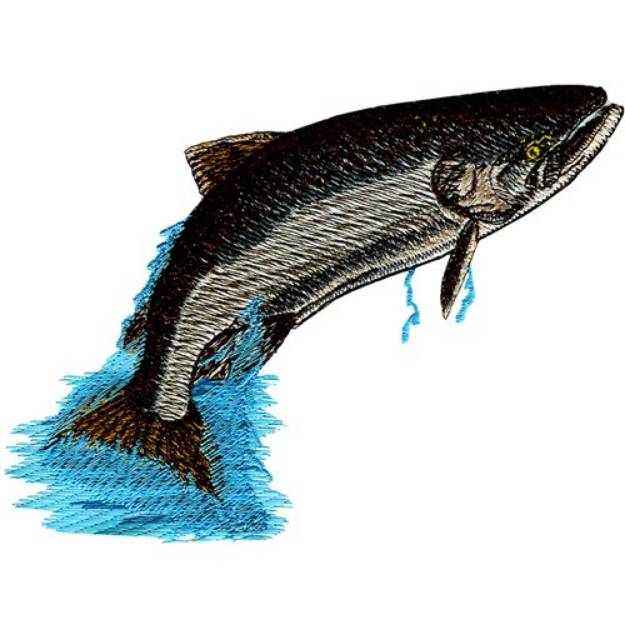 Picture of King Salmon Machine Embroidery Design