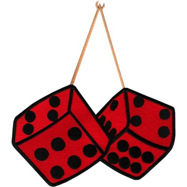 Picture of Pair of Dice Machine Embroidery Design