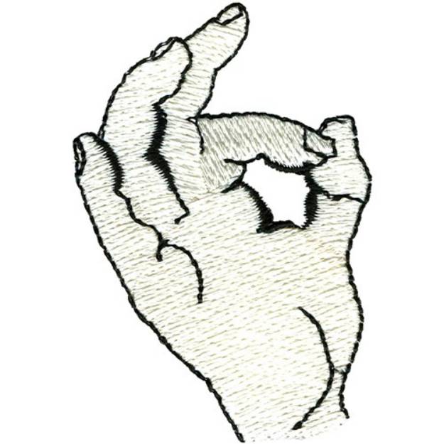 Picture of OK Hand Machine Embroidery Design