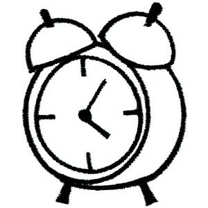 Picture of Clock Outline Machine Embroidery Design