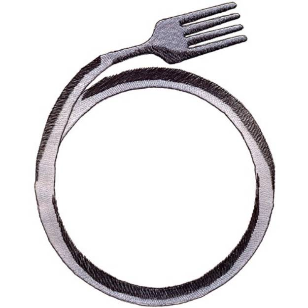 Picture of Fork Logo Machine Embroidery Design