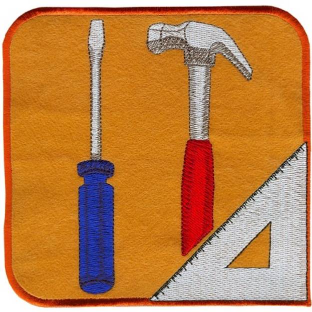 Picture of Applique Carpentry Logo Machine Embroidery Design
