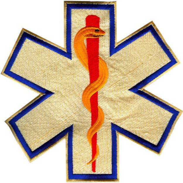 Picture of Star of Life Machine Embroidery Design