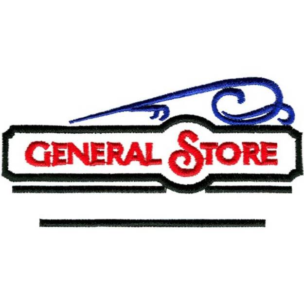 Picture of General Store logo Machine Embroidery Design