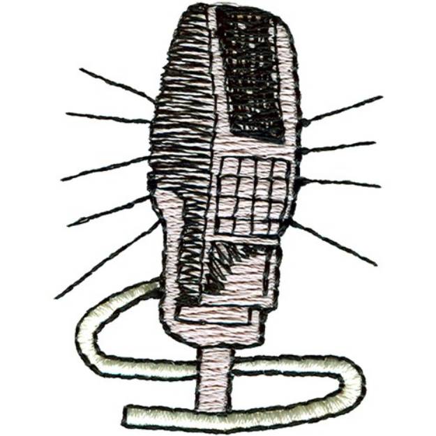 Picture of Microphone Machine Embroidery Design