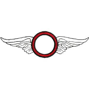 Picture of Wings logo Machine Embroidery Design