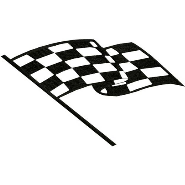 Picture of Checkered Flag Machine Embroidery Design