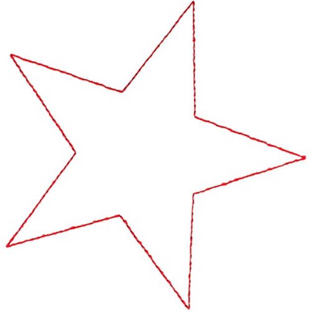 Picture of Star Outline Machine Embroidery Design