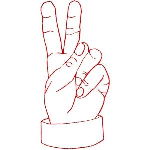 Picture of Peace Sign Machine Embroidery Design