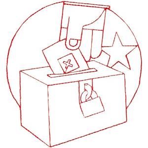 Picture of Vote Machine Embroidery Design