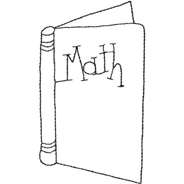 Picture of Math Book Machine Embroidery Design