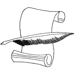 Picture of Quill and Parchment Machine Embroidery Design