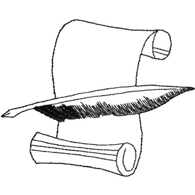 Picture of Quill and Parchment Machine Embroidery Design