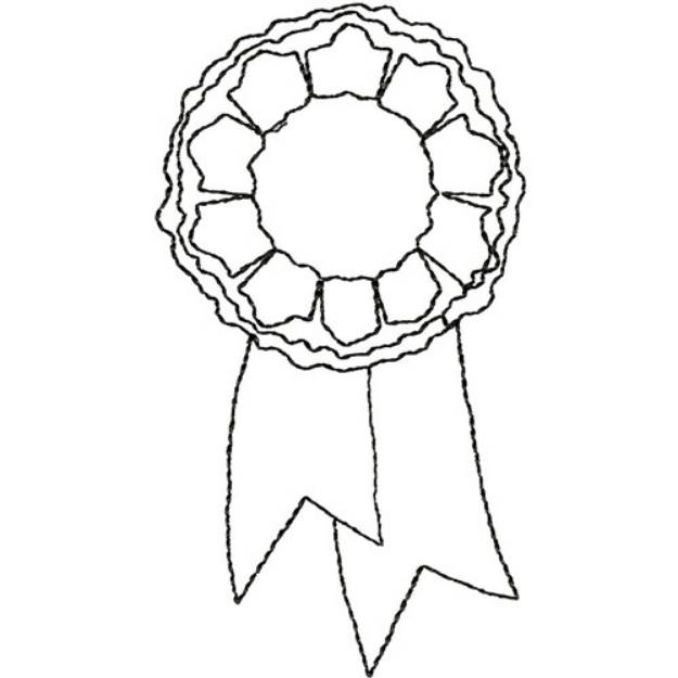 Picture of Award Ribbon Machine Embroidery Design
