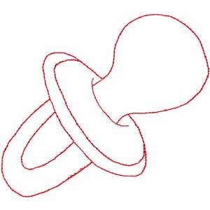 Picture of Pacifier Outline Machine Embroidery Design