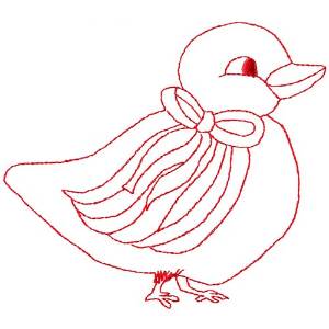Picture of Chick Outline Machine Embroidery Design