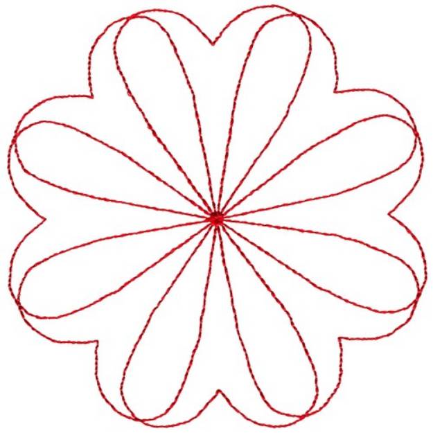 Picture of Flower Ragwork Machine Embroidery Design