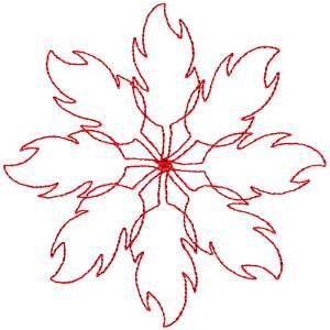 Picture of Leaves Ragwork Machine Embroidery Design