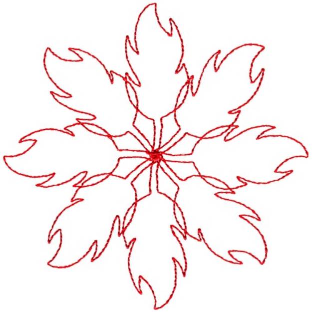 Picture of Leaves Ragwork Machine Embroidery Design