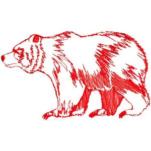 Picture of Polar Bear Ragwork Machine Embroidery Design