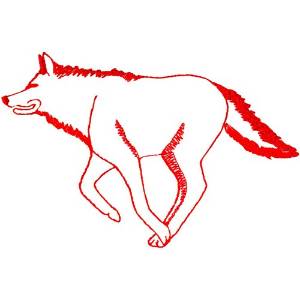 Picture of Wolf Ragwork Machine Embroidery Design