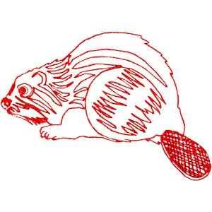 Picture of Beaver Ragwork Machine Embroidery Design