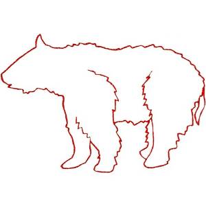 Picture of Bear Ragwork Machine Embroidery Design
