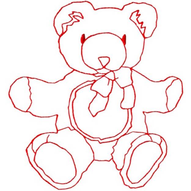 Picture of Teddy Bear Ragwork Machine Embroidery Design