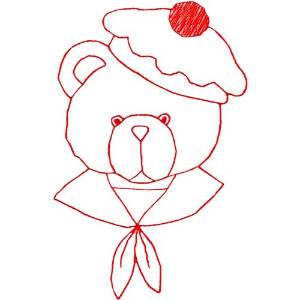 Picture of Sailor Teddy Bear Machine Embroidery Design