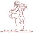 Picture of Bathing Beauty Bear Machine Embroidery Design