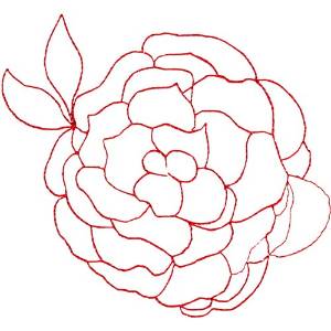 Picture of Rose Ragwork Machine Embroidery Design