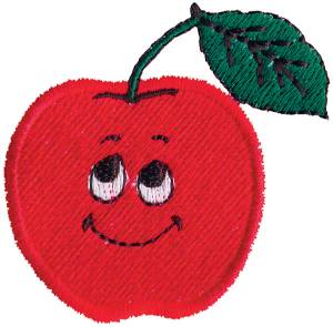 Picture of Smiley Apple Machine Embroidery Design