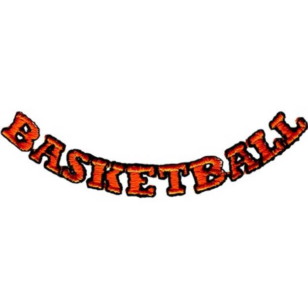 Picture of Basketball Text Machine Embroidery Design